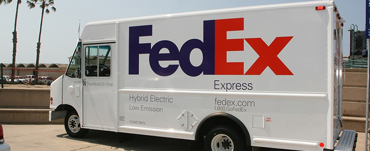 FedEx wrapped commercial box truck