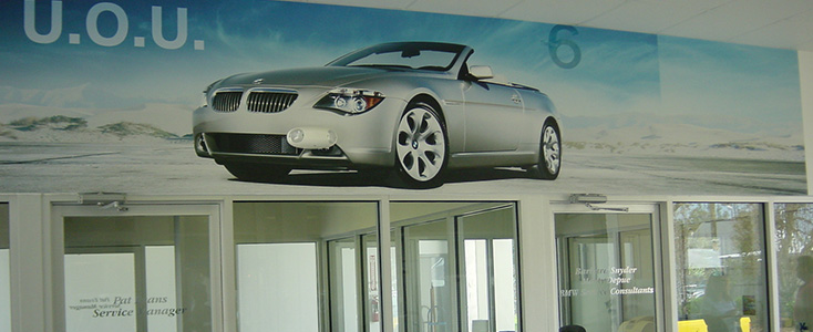 Auto Dealership Interior Showroom Service Wall Mural