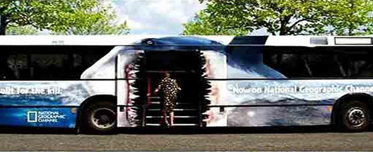 Copenhagen Zoo themed bus wrap