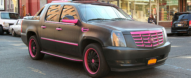 Cadillac SUV truck wrap