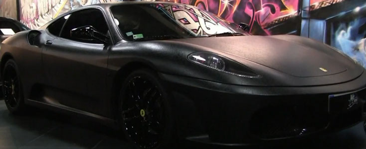 Ferrari f430 Matte black wrap