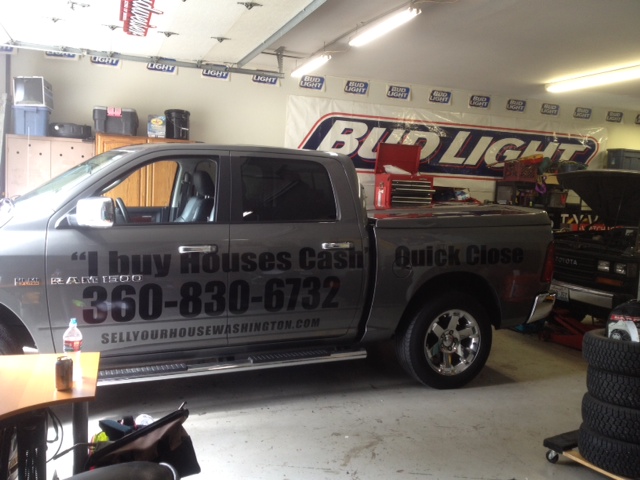 SellYourHouseWashington Truck Fleet Wrap