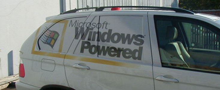 Microsoft Powered Car - Wrapped Window